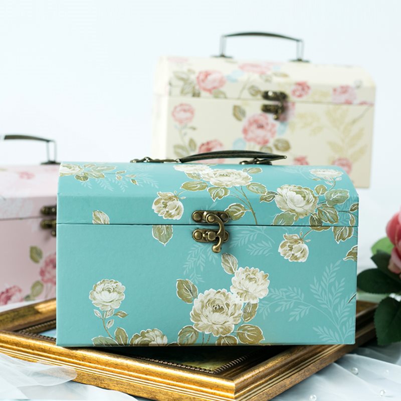 G*田园小资风提箱式礼品盒生日情人母亲节礼物大饰品首饰鞋子包装