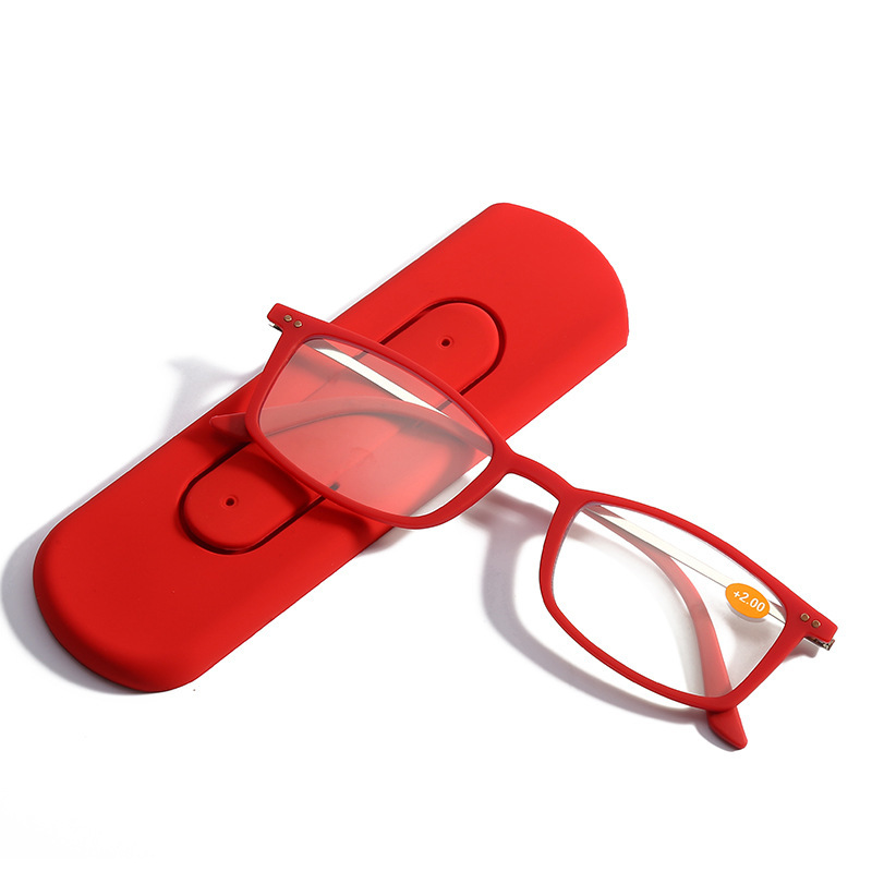 インターネット有名人と同じスタイルの紛失防止ポータブル携帯電話ホルダー老眼鏡は、携帯電話の背面に貼り付けて高齢者向けの青色光防止メガネにすることができます