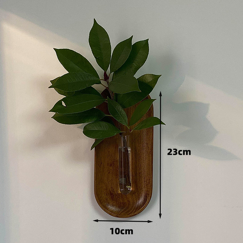 Décoration murale vintage haut de gamme en bois, autocollant 3D représentant une plante verte, à suspendre, pour une ambiance chaleureuse dans votre salon._voghion.com