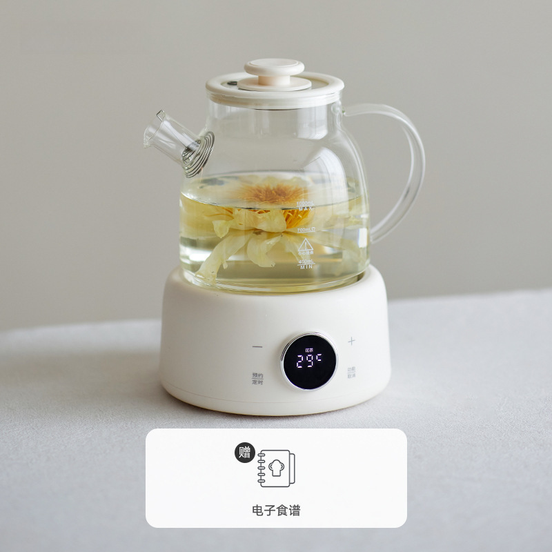 立时水灵全玻璃养生壶纯玻璃家用办公室小型煮茶器烧水壶|undefined
