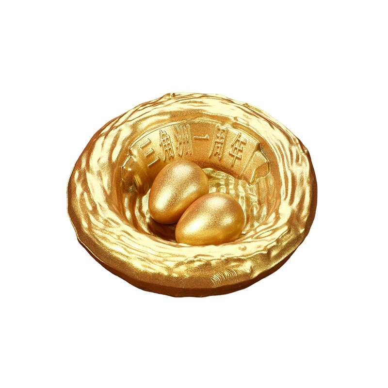 Golden metal resin decor, handle, minifigure, 9 cm