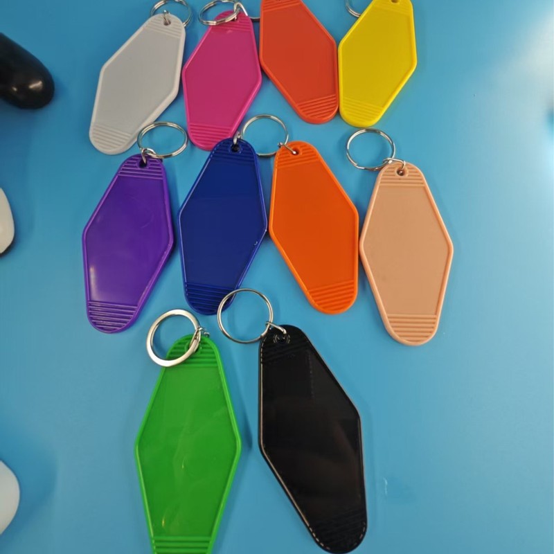 ルームカードキーホルダー荷物タグ菱形プラスチックvuパッドプリントシルクスクリーンホテル車のナンバープレートホテルのキータグ|undefined