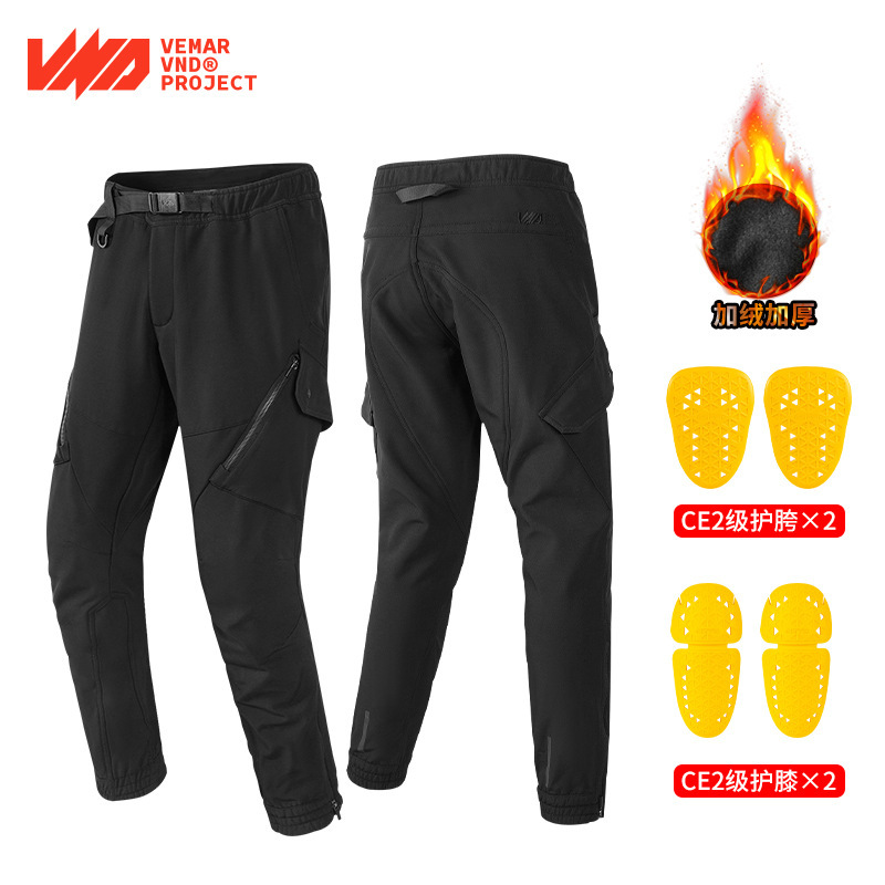 VND Motorcycle Riding Pants Men's Winter Windproof Warm fleece-lined Waterproof CE2 Protectors Commuter Motorcycle Tooling Pants VND Motorcycle Riding Pants Men's Winter Windproof Warm fleece-lined Waterproof CE2 Protectors Commuter Motorcycle Tooling Pants
