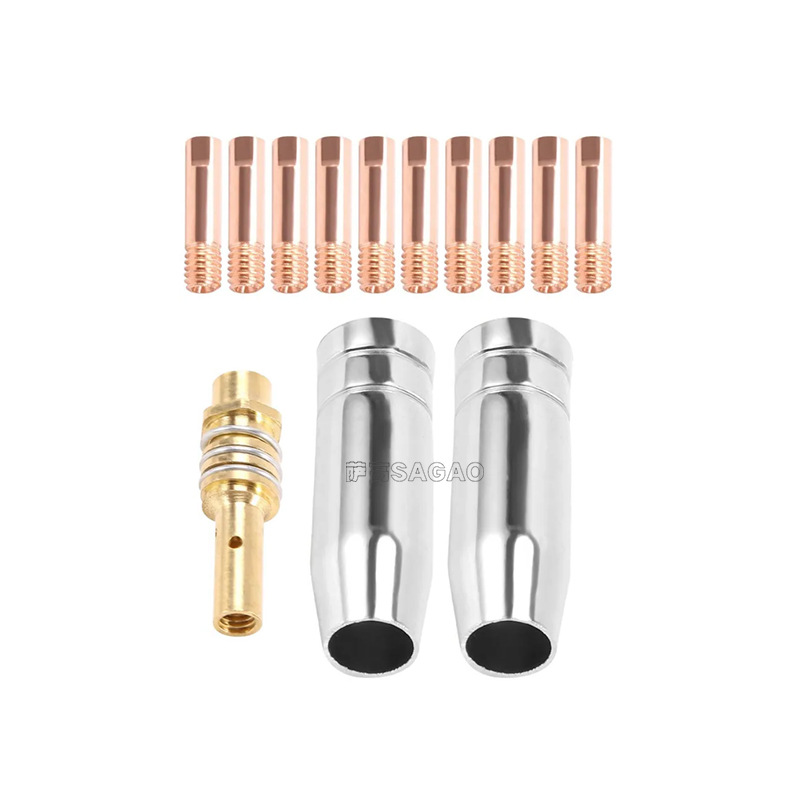 跨境15AK保护嘴二保焊枪配件保护套15AK导电嘴保护咀导电咀13PCS