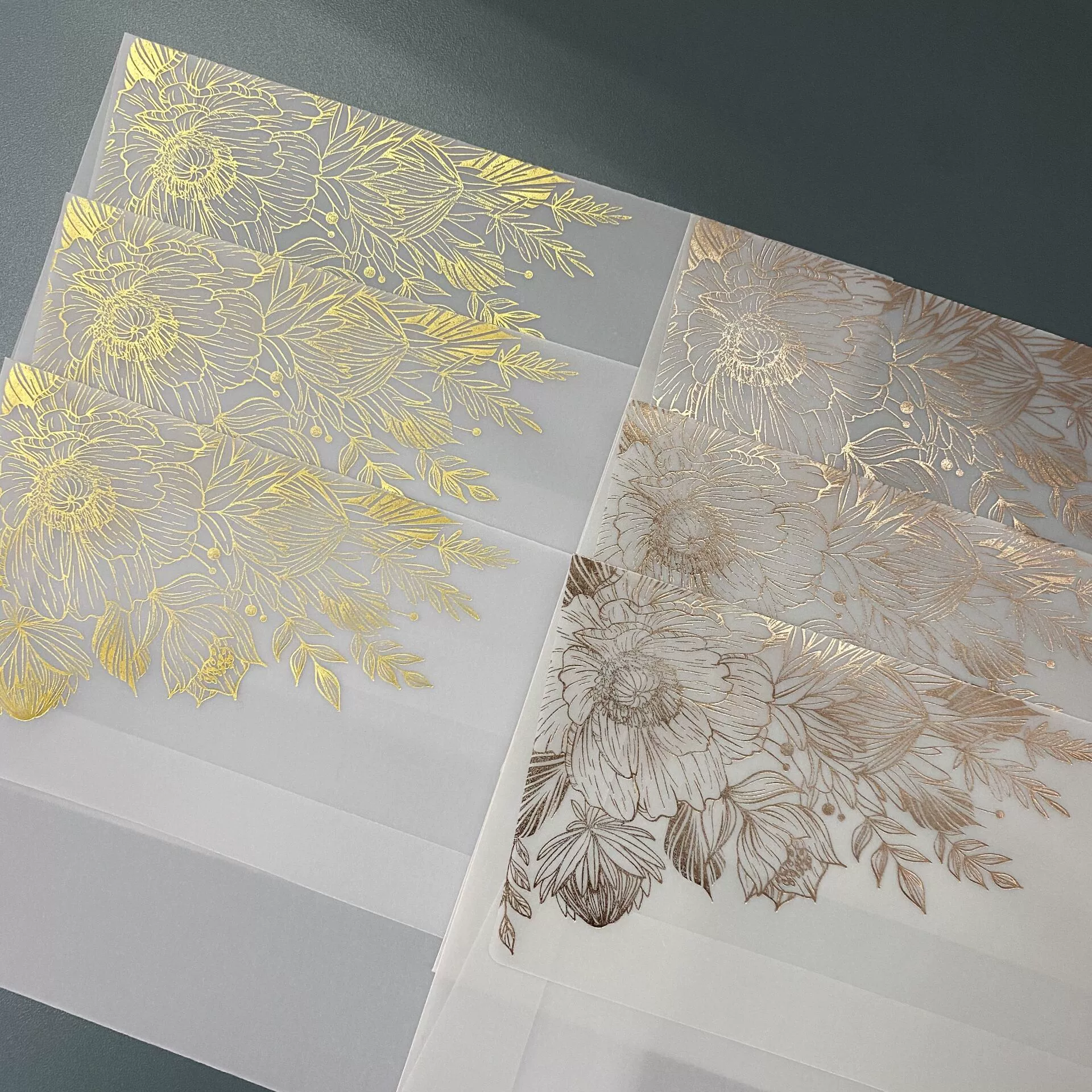 Yunqi Wenchuang в европейском стиле бронзовый цветок серная кислотная бумага полупрозрачное приглашение высококачественный конверт общее приглашение в наличии