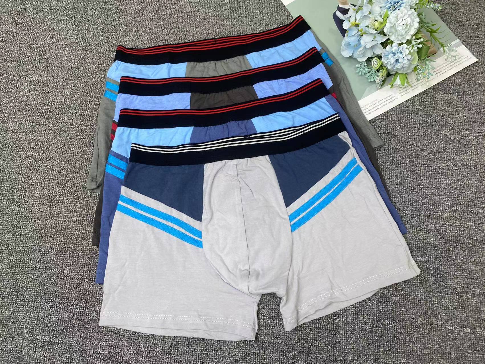 Varios La ropa interior en caja de los hombres mezcló el algodón de los hombres Xinjiang boxeadores de algodón hombres verano Delgado transparente