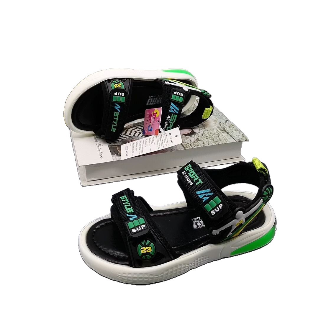 Sandalias para niños de talla 32-37, nuevos zapatos de suela ligera para niños estilo verano, sandalias para niños, zapatos de playa con hebilla para actividades infantiles