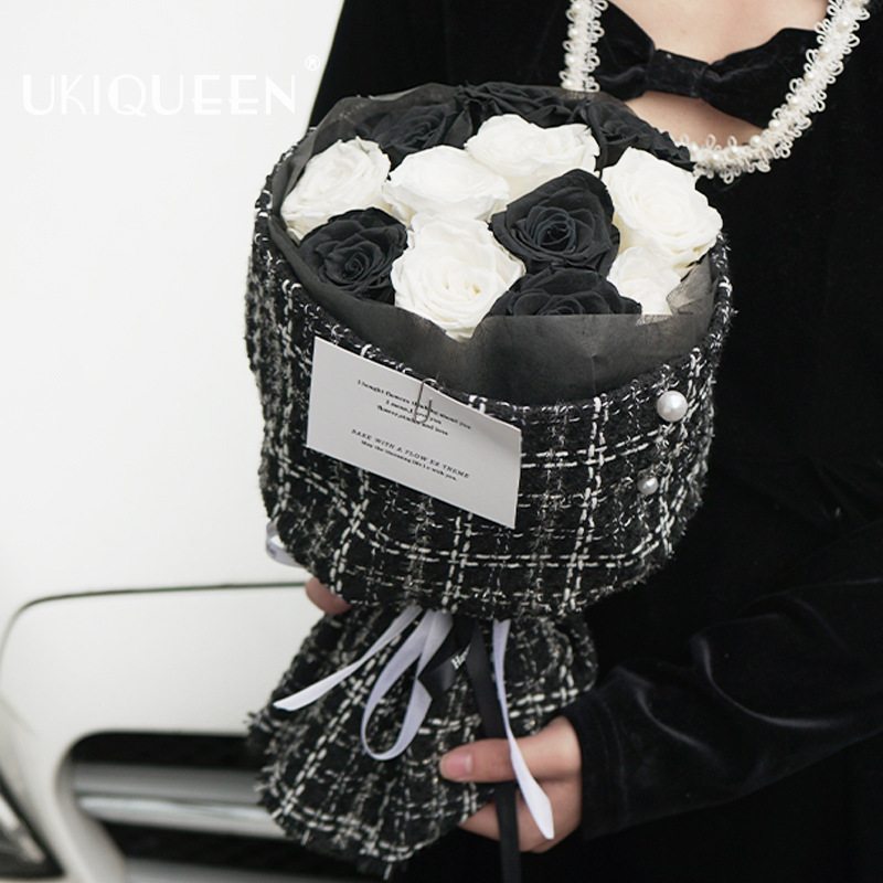 Naxi reina flor eterna Chanel ramo chino Día de San Valentín confesión ramo 520 regalo decoración del hogar adornos