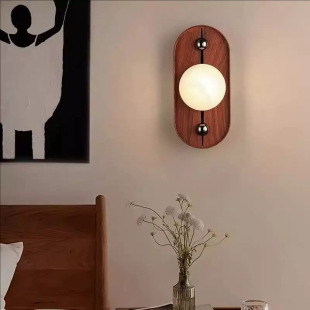 High-level marble wall lamp vintage designer living room bedroom decorative wall lamp medieval hotel bedside aisle lamps