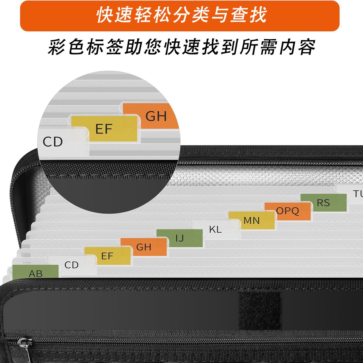 Amazonクロスボーダー専用13コンパートメントフォルダー耐火防水拡張可能なオルガン分類ラベルファイルパッケージドロップシッピング