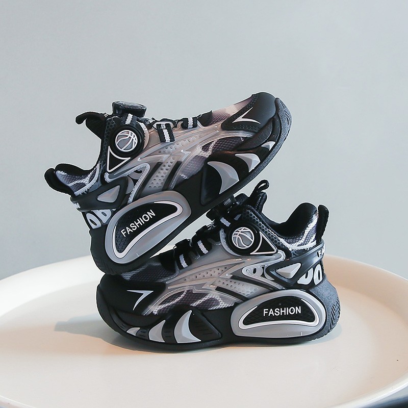 Zapatos deportivos para niños primavera y otoño 2026 nuevos zapatos de corrida transpirables de malla para niños zapatos de baloncesto para niños