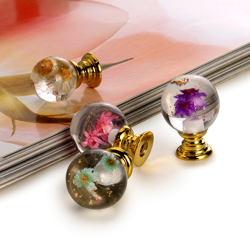 批发透明亚克力水晶玻璃树脂拉手果盘饰品配件把手透明树脂把手