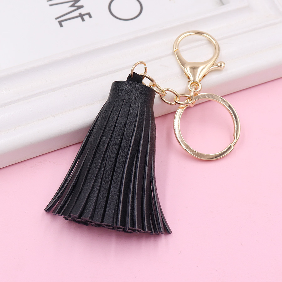5cm cuero borla llavero moda pu cuero bolsa equipaje colgante Ropa Accesorios accesorios de cuero al por mayor
