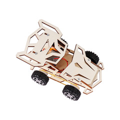 Creative Handicrafts Small Inventions for Primary and Middle School Students, Technology Small DIY Quattro Cars, STEM Educational Toys