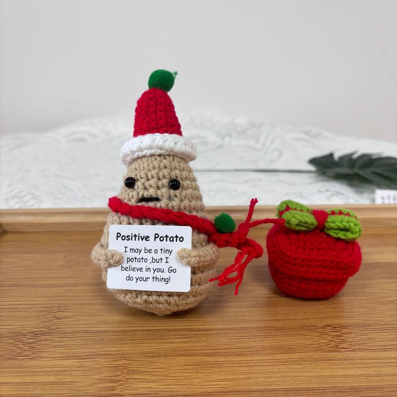 クロスボーダークリスマスギフトサンタクロースクリスマスツリー雪だるまヘラジカ手作りかぎ針編み人形感情的なデスクトップ装飾品|undefined