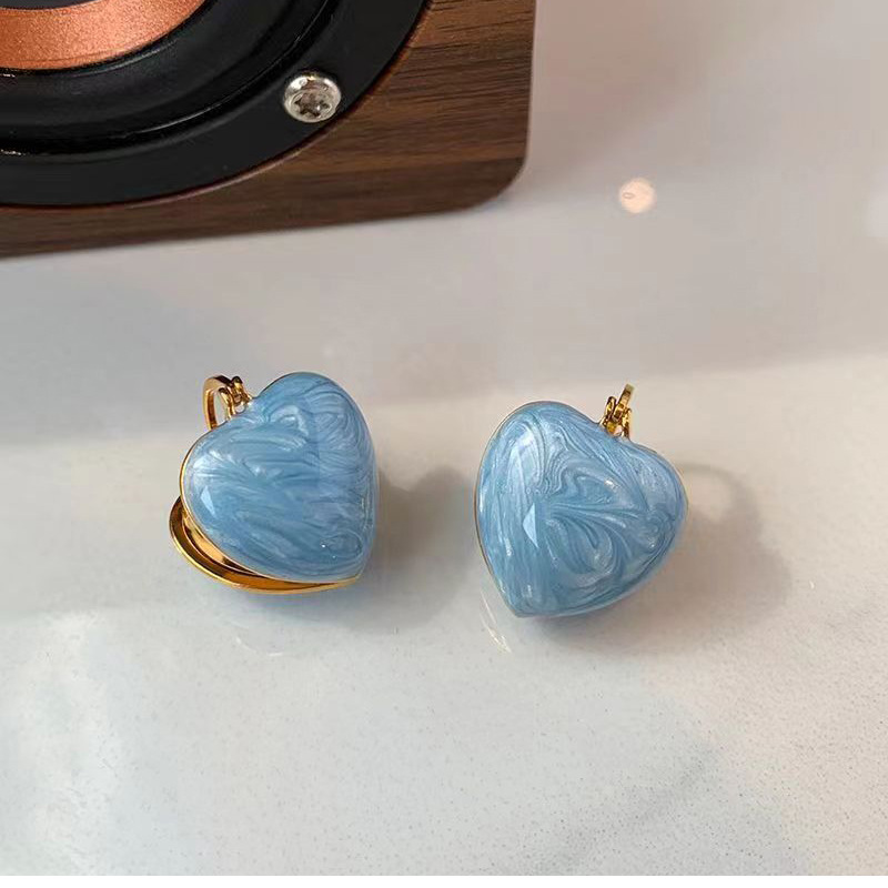 Women's Gender 1 Pair Lady Heart Shape Enamel Alloy Drop Earrings