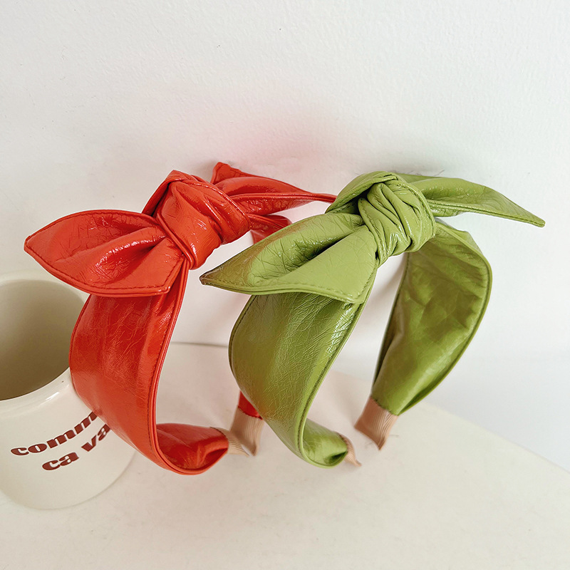 1 Piece Quantity Elegant Lady Solid Color Bow Knot Cloth Hair Band