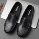 2025 Summer Genuine Leather Breathable Men's Casual Leather Shoes Soft Sole Beanie Shoes Men's British Slip-On Loafers for Men