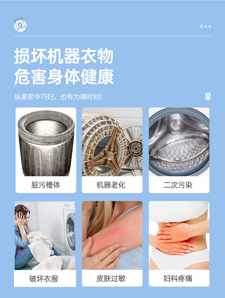 【水卫仕】洗衣机槽清洁剂 活氧清洁养护洗衣机内腔详情3