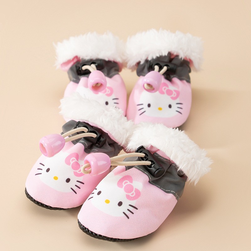 핑크 KT 고양이 소프트솔 슈즈 [플리스 스타일]
