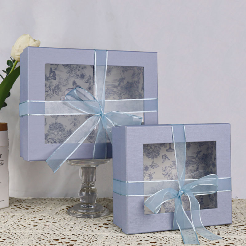 Nuevo spot ventana caja de regalo perfume cosmético caja de regalo cubierta del cielo caja de embalaje de regalo creativo fabricante al por mayor