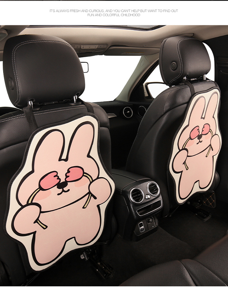 Tulip Biye Small Animal Design Car Seat Back Anti-Kick Pad, Car Seat Anti-Dirt Pad, Universal for All Seasons, Rear Seat