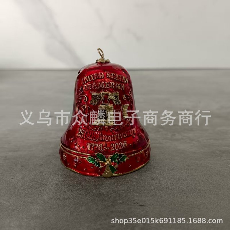 250th Anniversary Patriotic Bell Ornament美国250周年纪念铃铛|undefined