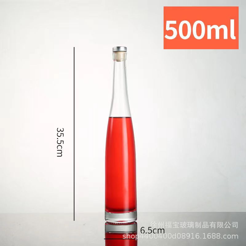 Botella de vino de hielo, botella de vidrio vacía, botella de vino de 375ml, botella de vino tinto de alta calidad, botella de vino de 500ml, botella de vidrio de vino de fruta