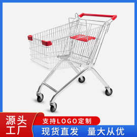 100升超市手推车仓库理货车商场购物车家用便利店买菜车小推车