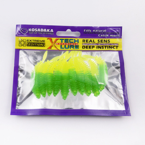 Double Color Root Fishing Needle Tail Soft Worm Bait 5.5cm 1.2g Light/Wobble Worm Soft Lure Thread Worm Bionic Soft Fish