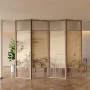 茶室客厅实木家具隔断