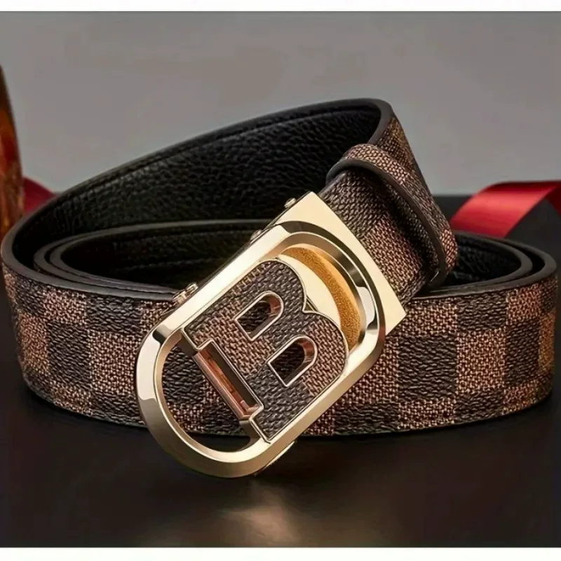 Men's belt, leather polyurethane trousers, cowhide