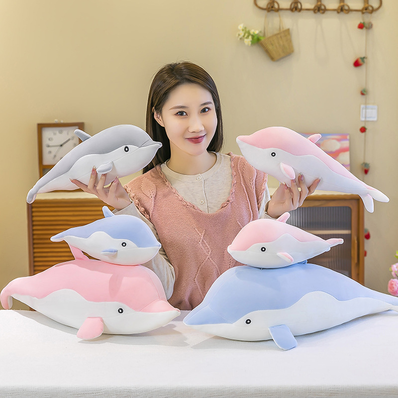 Cross-Border Dolphin Doll Plush Toy Doll Birthday Gift Cute Bed Leg Sleeping Pillow New Doll