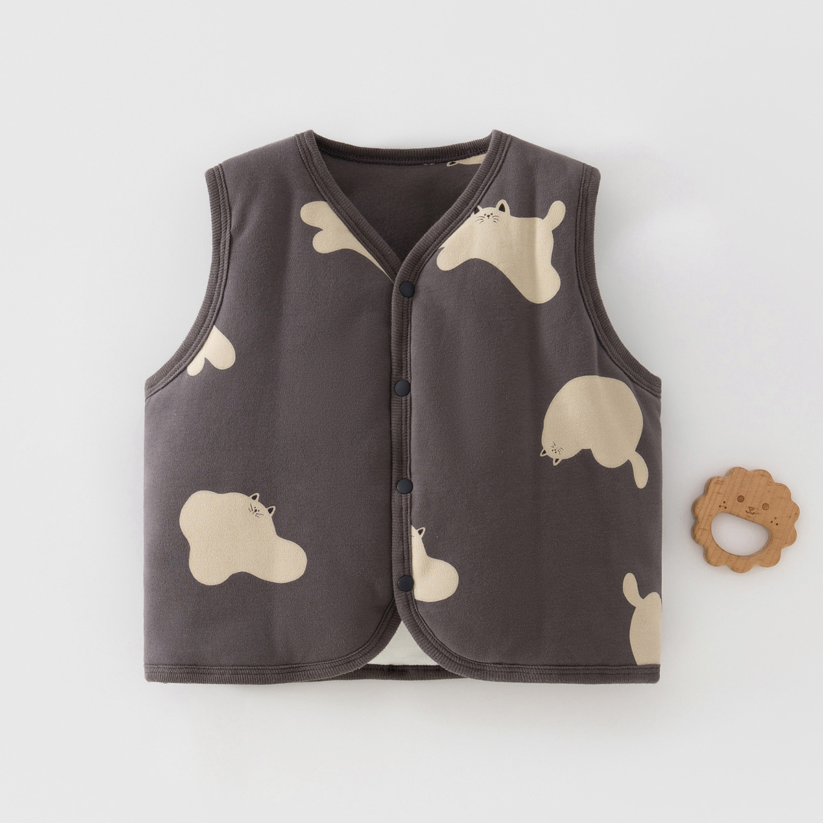 Baby chaleco de invierno para bebés de hembra y mujer, chaleco de hombro de algodón grueso para bebés de clase A, chaleco de invierno para niños calientes