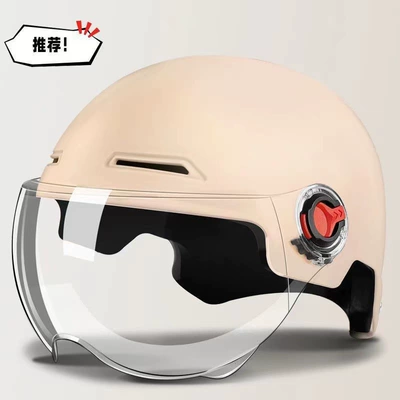 bike use, and all-season safety, Motosiklet kaskı (dəbilqə) - 3c-certified-khaki-transparent-short-mirror