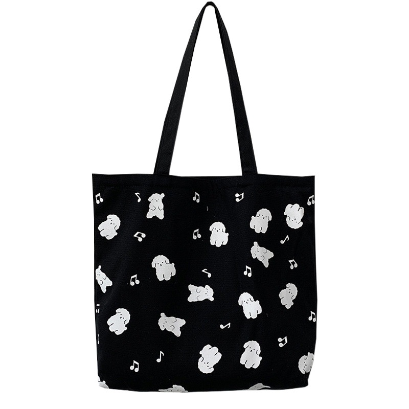 2022 nuevo bolso de lona de las mujeres hombro de gran capacidad nicho diseño ins estilo coreano lindo cremallera Portátil Bolsa de lona