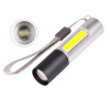 Cross-border explosion XPE + COB Strong light Flashlight aluminium alloy usb charge Telescoping Zoom Mini Flashlight