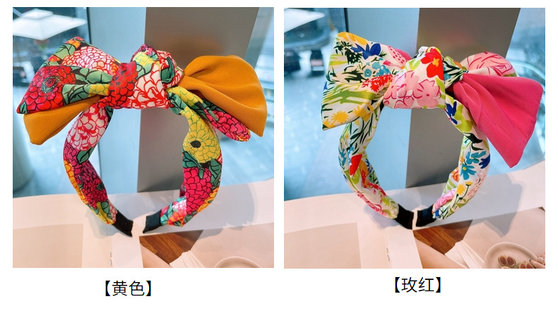 Fashion Big Flower Color Matching Headband display picture 21