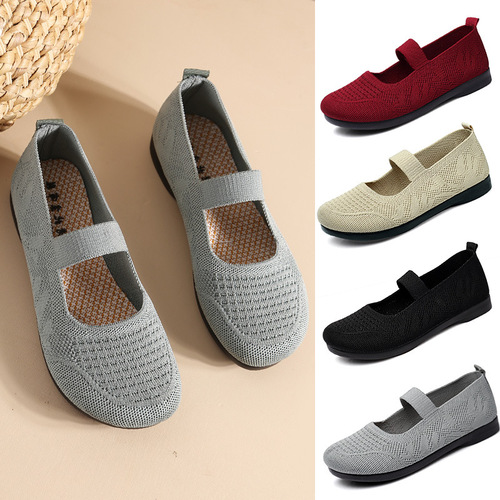 Old Beijing cloth shoes for women  summer new mother's shoes soft sole comfortable casual middle-aged and elderly shoes breathable