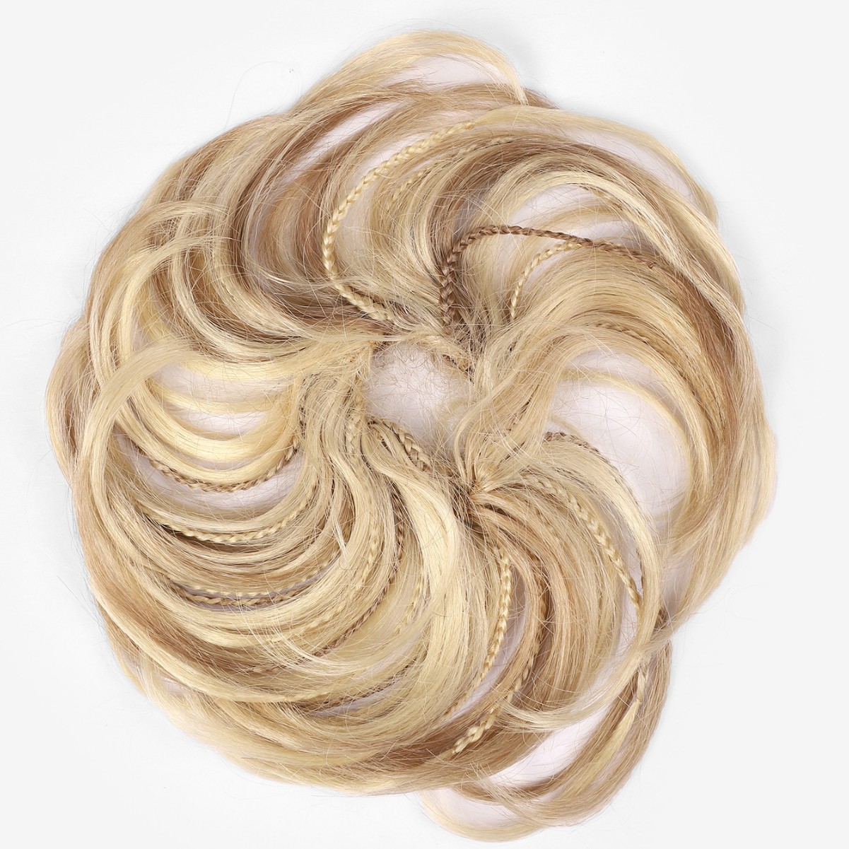 Cauda de caballo rizado brote de flores bola cabeza pelucas anillo natural esponjoso barba rizado anillo perezoso rizado pelucas bolsa de cabello