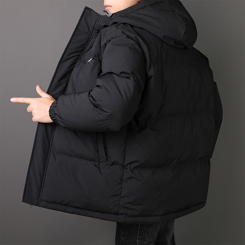 Otoño e invierno engrosado ropa de algodón de hombre 2025 nuevo abrigo de algodón de plumón chaqueta de moda chaqueta de algodón de chicos pareja de pan