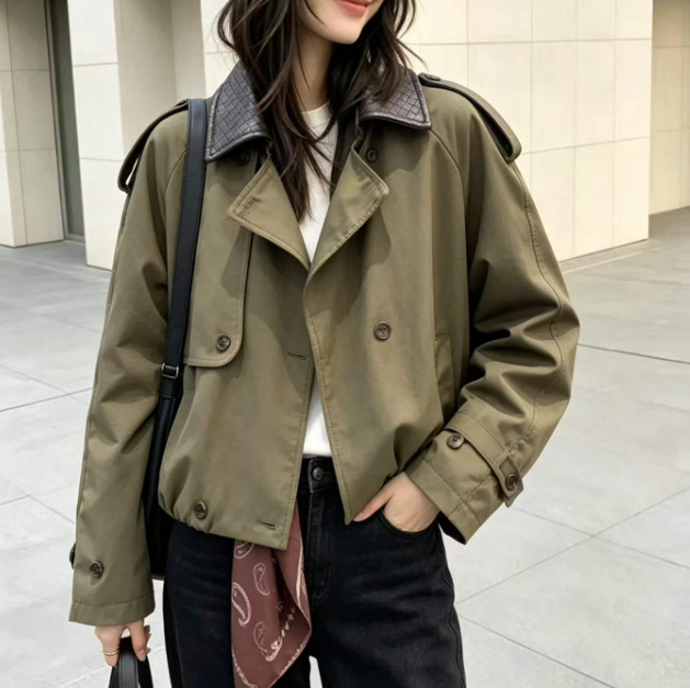Autumn new women's loose casual versatile short coat for petite figures, Korean style fashion 1078 Autumn new women's loose casual versatile short coat for petite figures, Korean style fashion 1078