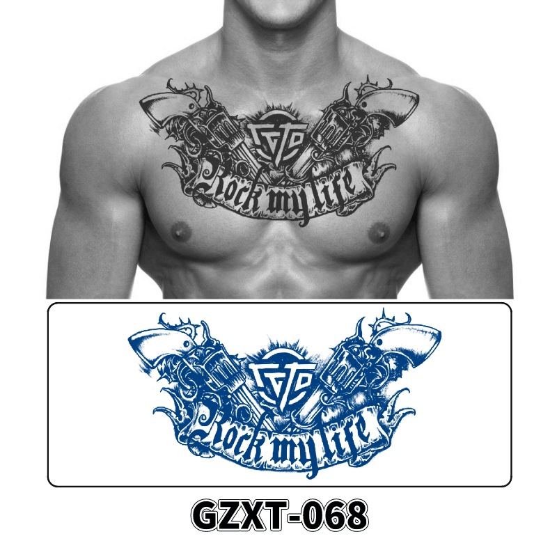 Pegatinas de tatuaje de jugo de pecho de flores pegatinas de tatuaje de hierbas de brazo grande de flores sudor impermeable media hoja alas de flores pegatinas de tatuaje al por mayor