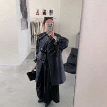 送衣服同款披肩!慵懒感宽松显瘦双面呢羊毛大衣2025秋冬毛呢外套