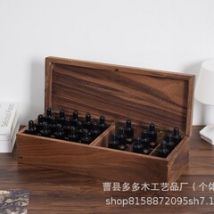 胡桃色精油展示棚カバー式収納ケースデスクトップ多格収納棚ネイルオイル収納ケース