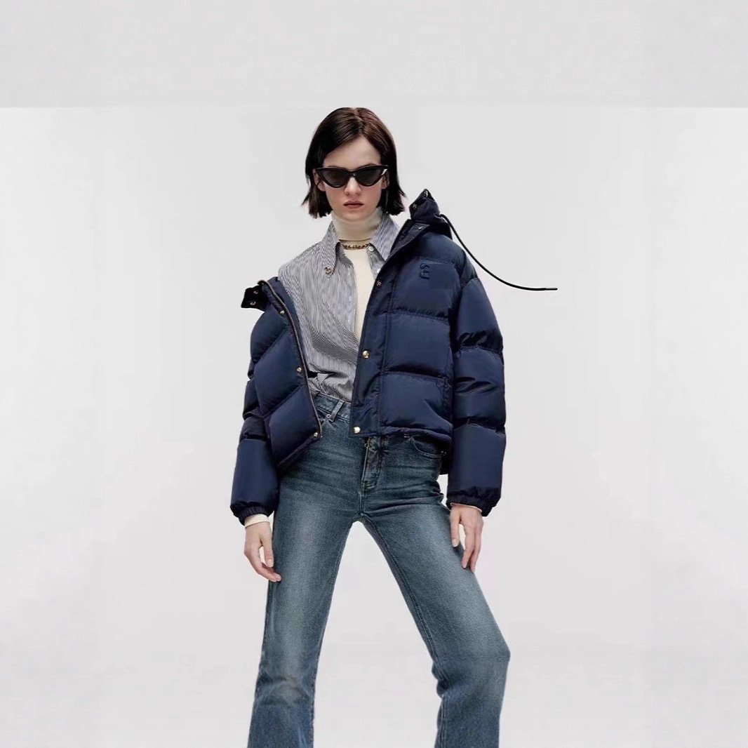 Langyu Zi European Hordobagi White Goose down Jacket 2025 Winter Women's Warm Short down Jacket Top