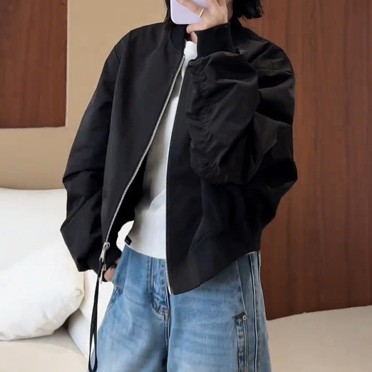 Casual Fashion Short Jacket for Women 2025 Spring and Autumn New Bomber Jacket Korean Style Loose Baseball Jacket Top