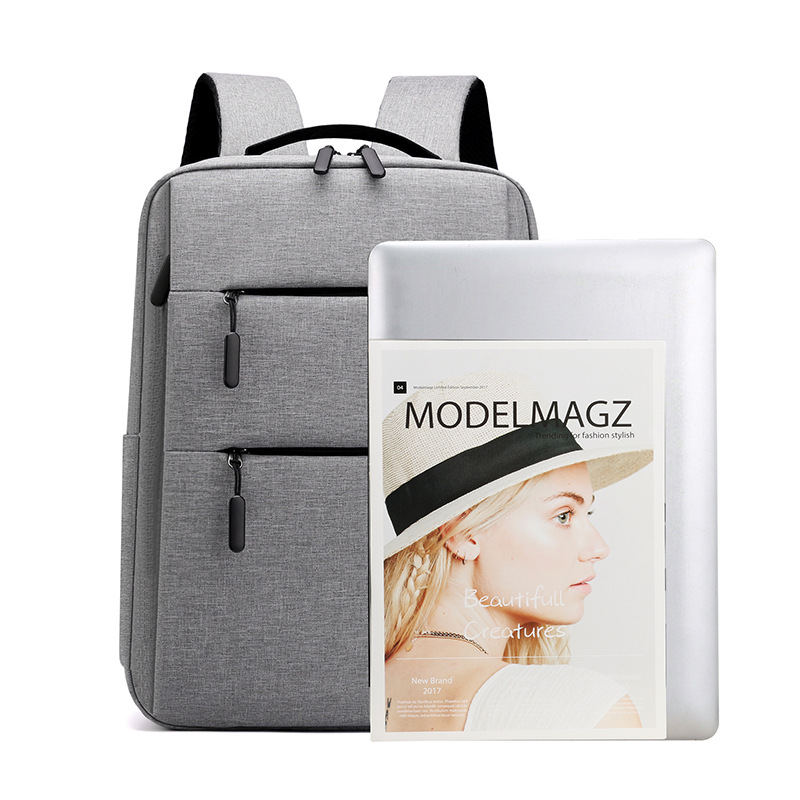 Mochila de carga USB para hombres y mujeres mochila resistente al desgaste bolsa de computadora de viaje de negocios de ocio de 15,6 pulgadas logotipo impreso