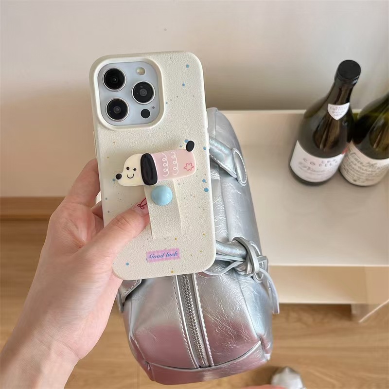 Botón de dedo de bola tridimensional de color sólido simple ins para iPhone15ProMax Apple 13/12 funda para teléfono móvil 14 mujer