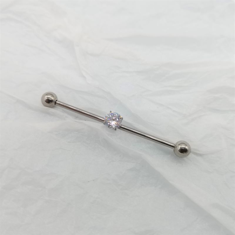 G23 Titanium Ear Barbell 14g Four-Prong Zircon Ear Cartilage Barbell Piercing Jewelry detail image 34